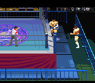 Screenshot Thumbnail / Media File 1 for Jikkyou Power Pro Wrestling '96 - Max Voltage (Japan) [En by Phil v1.0] (Incomplete)